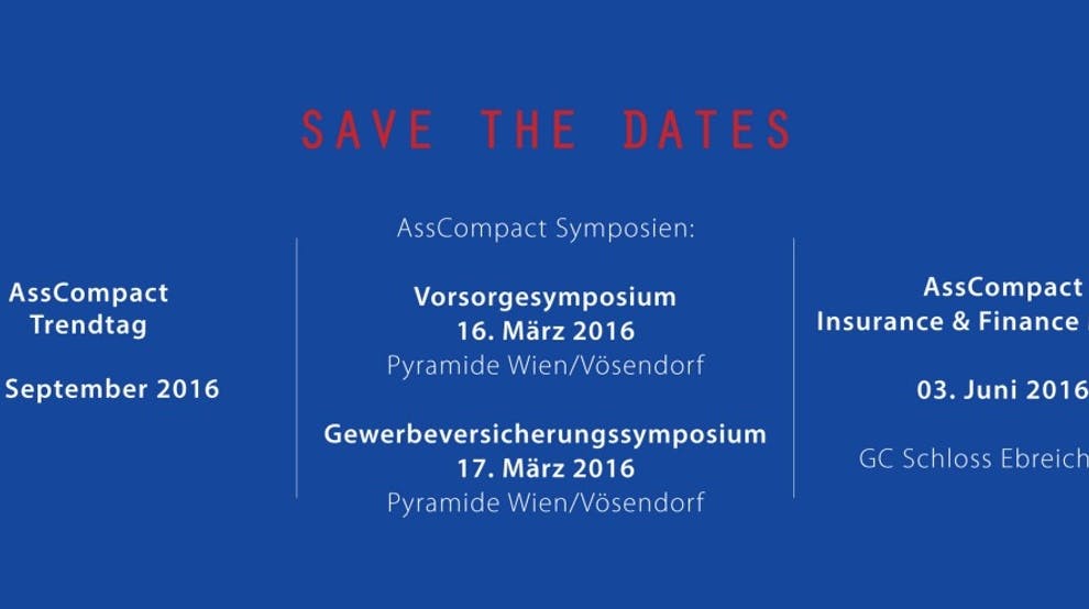 AssCompact Events 2016: Save the Date