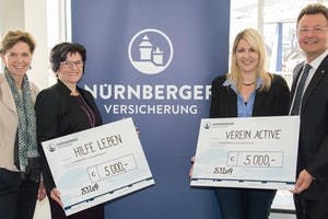 NÜRNBERGER spendete 10.000 Euro an soziale Vereine