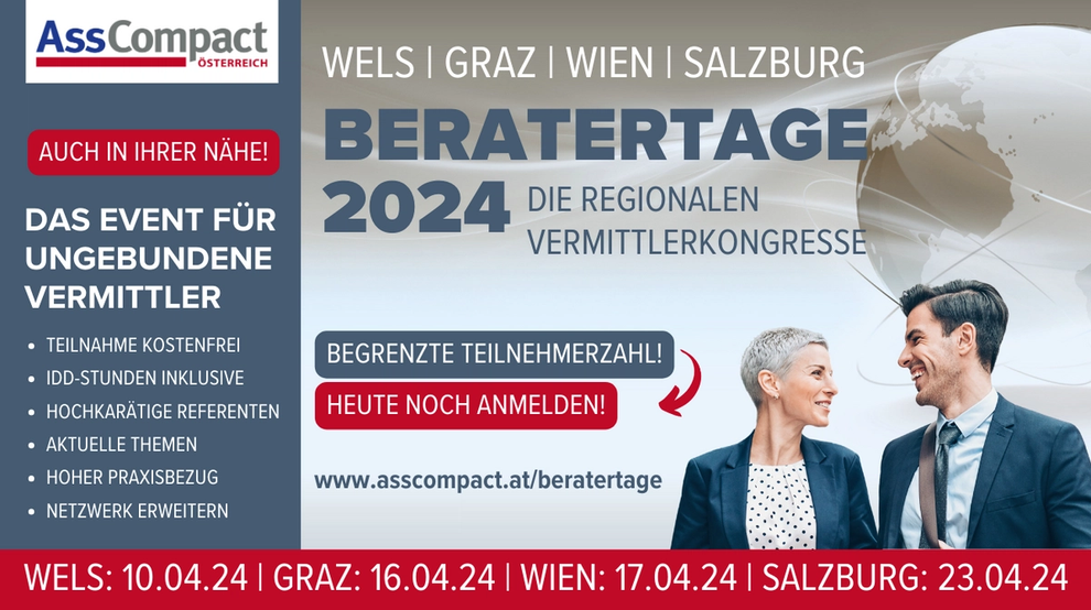 AssCompact BERATERTAGE – DIE regionalen Vermittlerkongresse an vier Standorten 