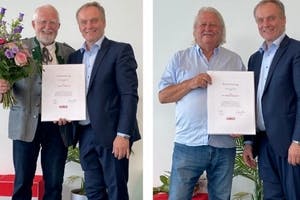 Fachgruppe der Versicherungsmakler OÖ ehrt Herbert Jungwirth und Helmut Tenschert