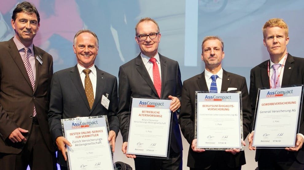 AssCompact Awards an Allianz, Continentale, Generali und Zurich