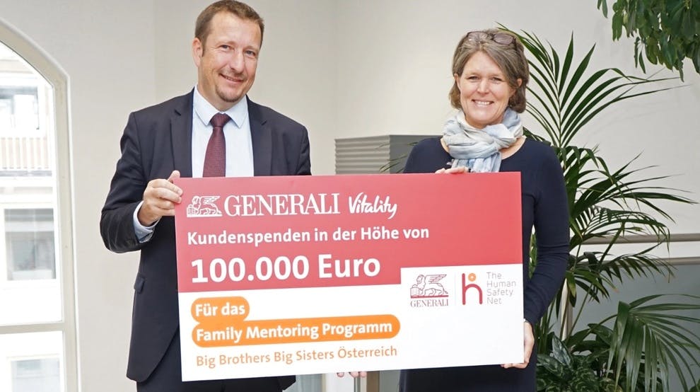 Generali Vitality Mitglieder spenden 100.000 Euro