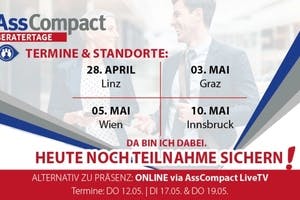 AssCompact Beratertage 2022 starten am Donnerstag: Jetzt noch rasch IDD-Zeit sichern!