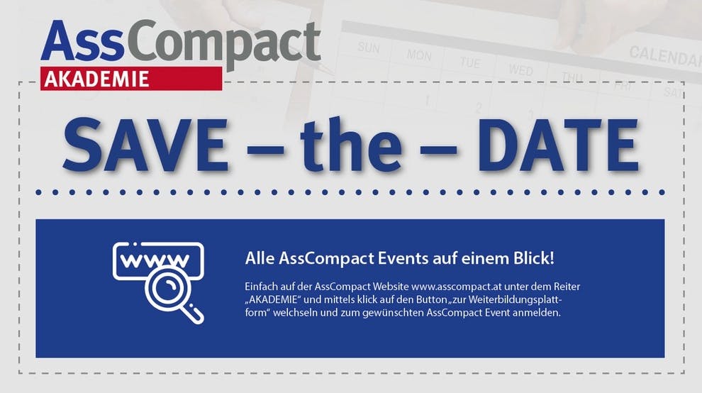 AssCompact Events 2023 – Ihr Fahrplan für IDD-Weiterbildung