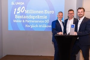 UNIQA Maklervertrieb Oberösterreich feiert 150 Millionen Bestand