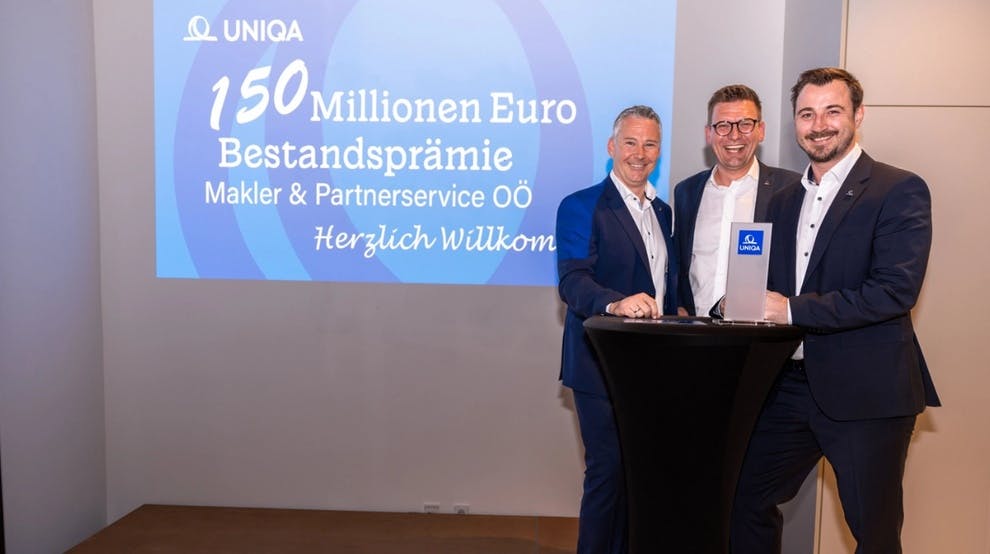 UNIQA Maklervertrieb Oberösterreich feiert 150 Millionen Bestand