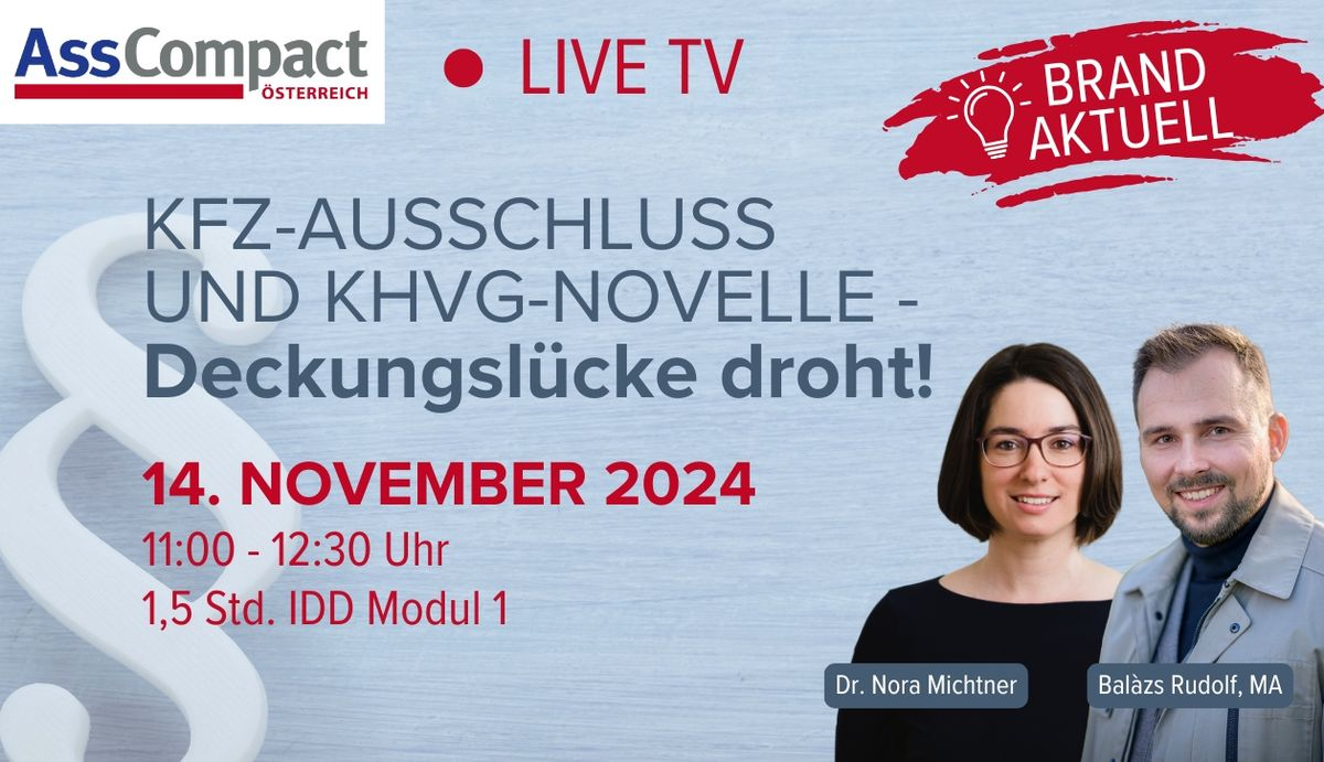 AssCompact - AssCompact LiveTV brandaktuell: KHVG-Novelle und drohende ...